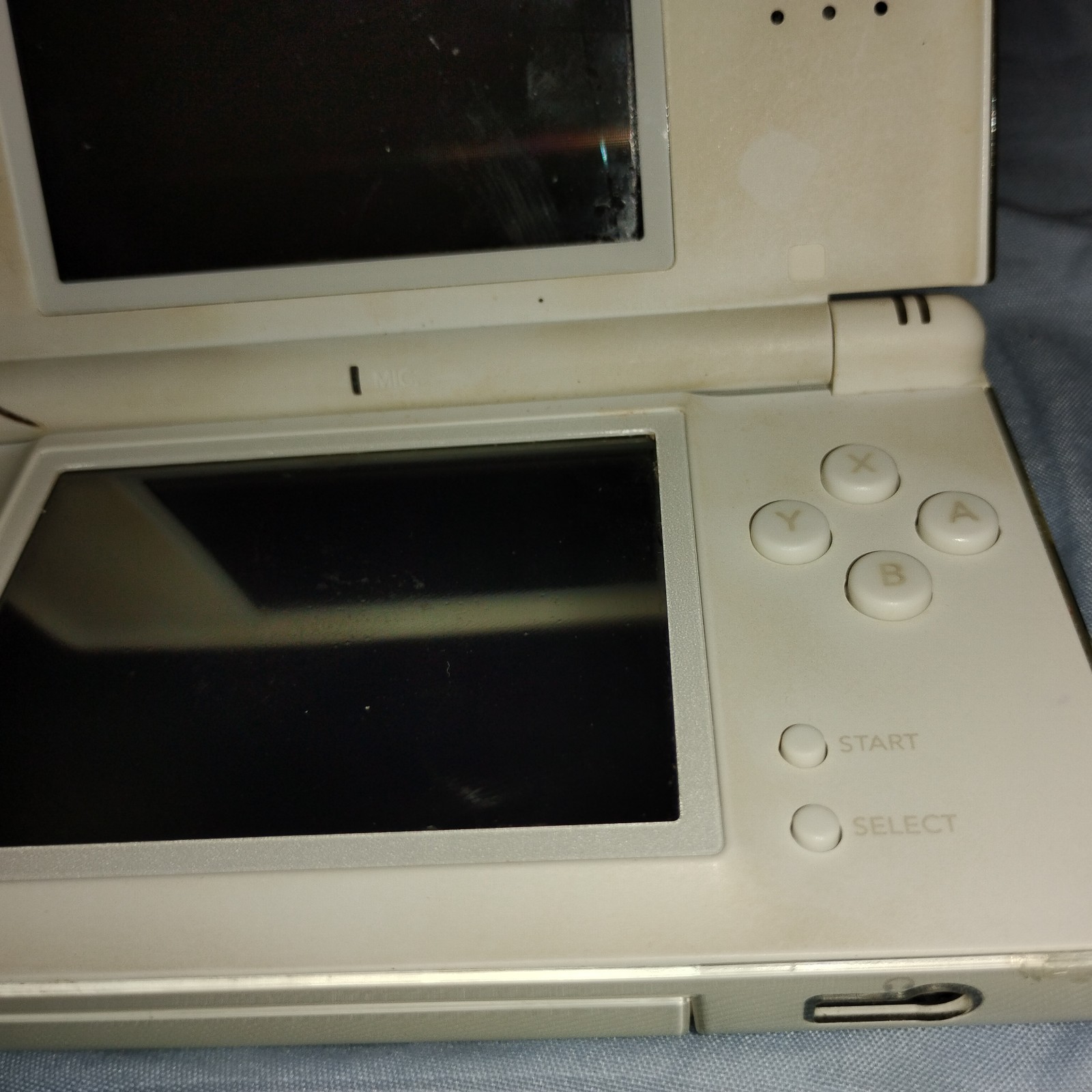 Nintendo DS Lite Console White Working With Box And Instruction Manual NDS