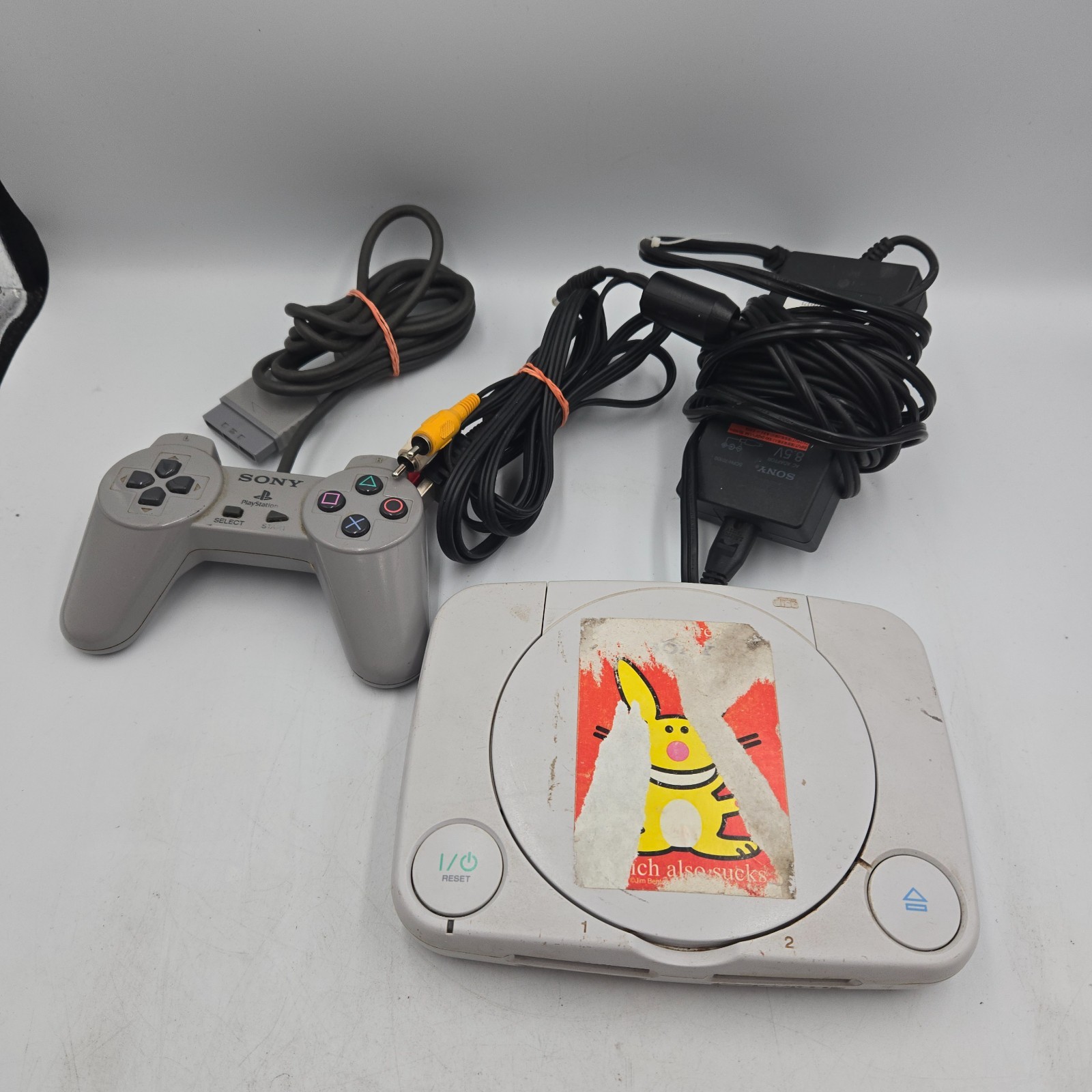 Sony Playstation One Video Game Console W/ Controller, Av Cable, & Power Cable