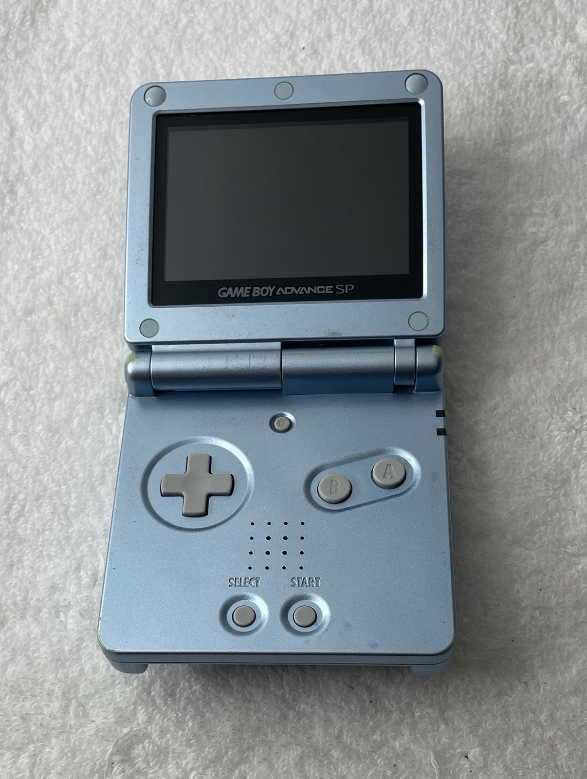 Nintendo Game Boy Advance SP GBA Pearl Blue AGS-101 Handheld Console- Tested