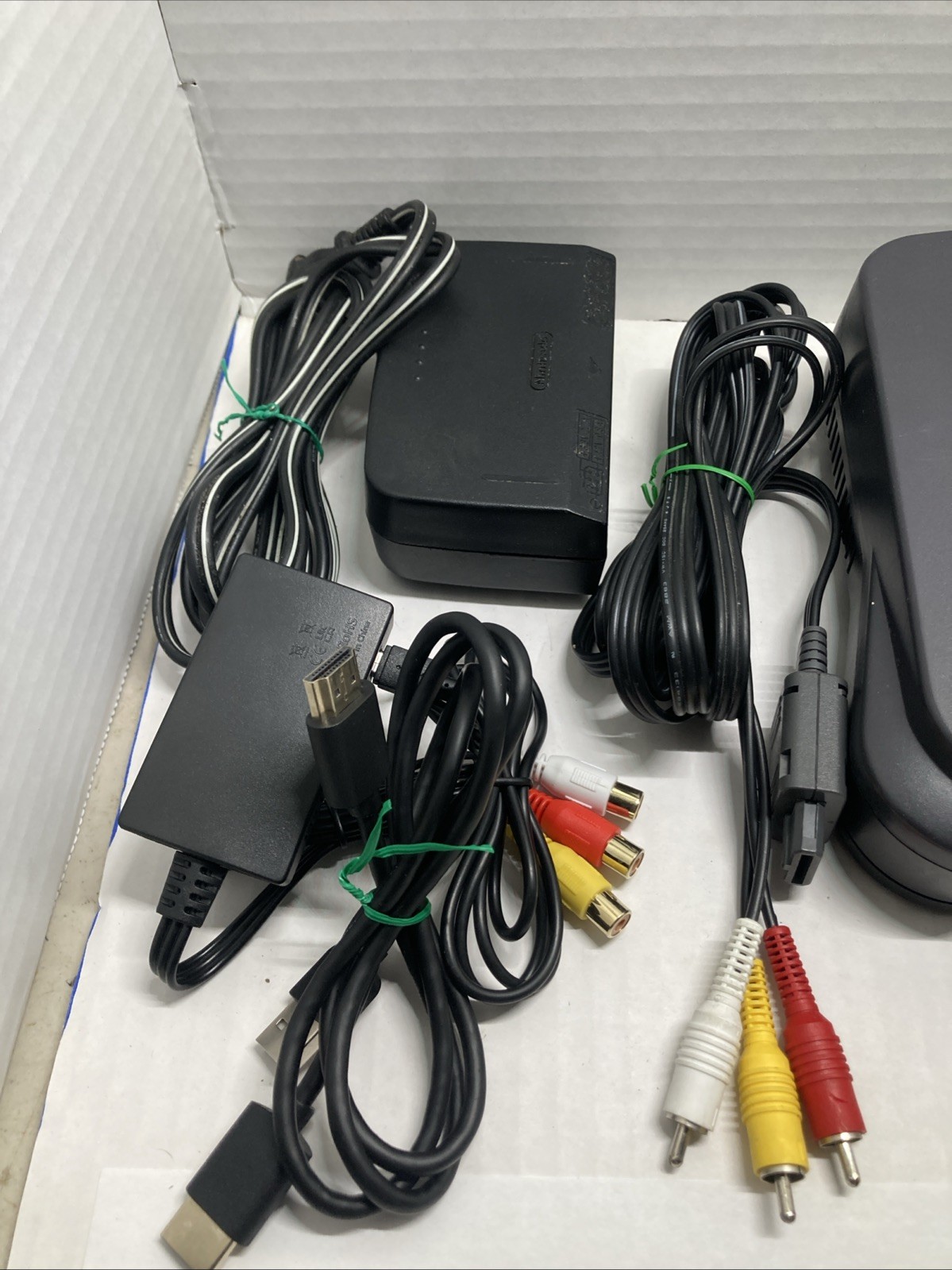 Nintendo 64 Black Console Bundle w/ 2 Sport , Cables & Hdmi Converter All Tested