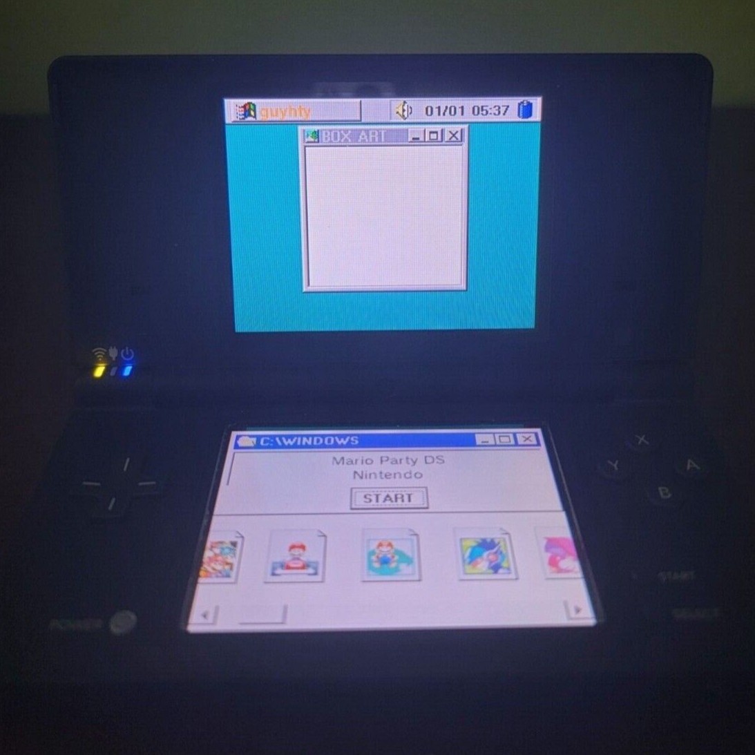 Nintendo DSi Launch Edition Matte Black (HBrewed) (Good Condition)