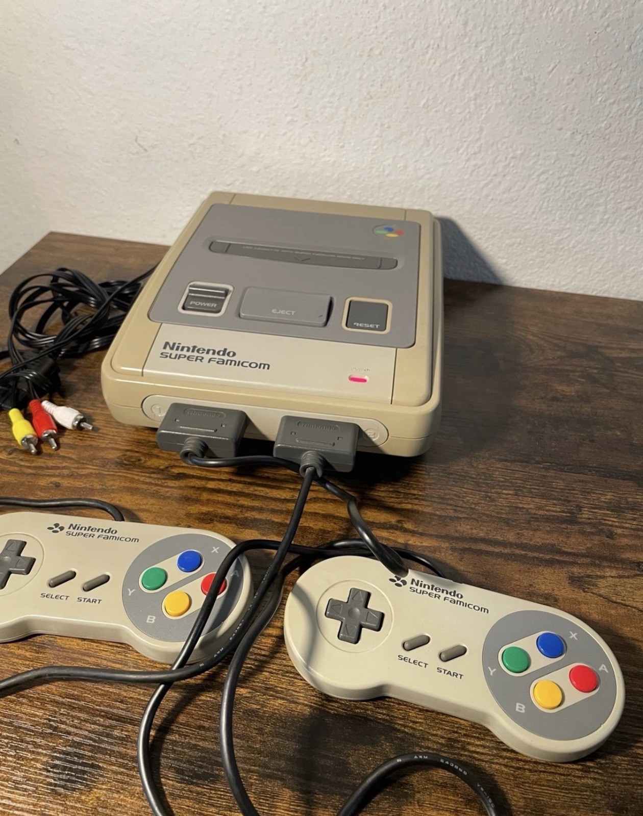 Nintendo Super Famicom Console Authentic SFC SNES Bundle Tested Clean Gray Retro
