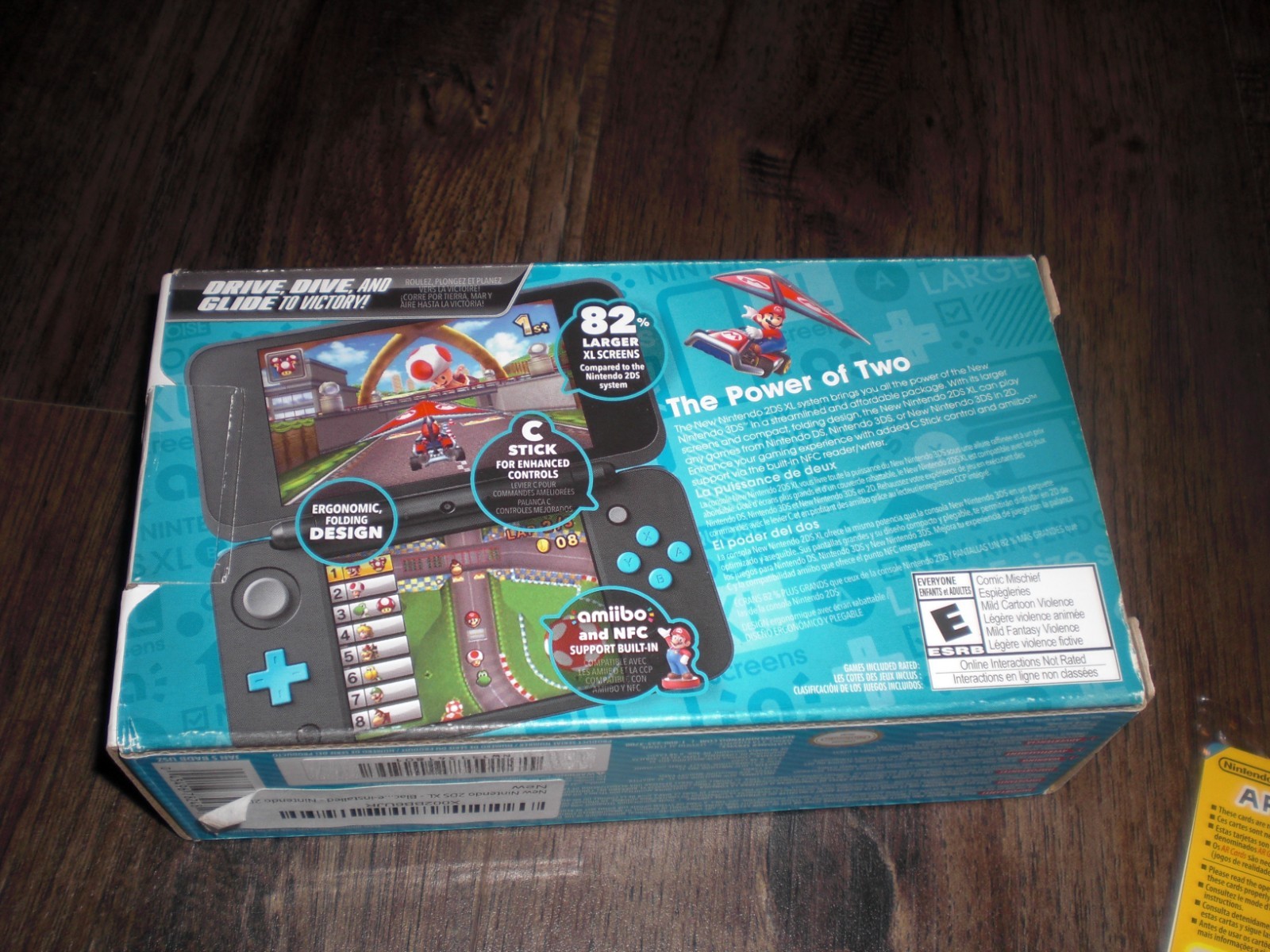 Nintendo New 2DS 3DS XL Console COMPLETE Black Blue Plays 3DS DS 2DS System CIB