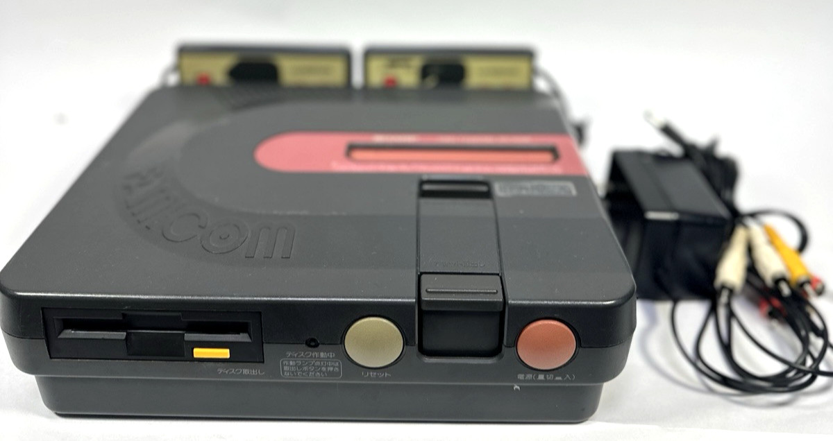 Sharp Twin Famicom console Set Black AN-500B New Belt Confirmed Operation