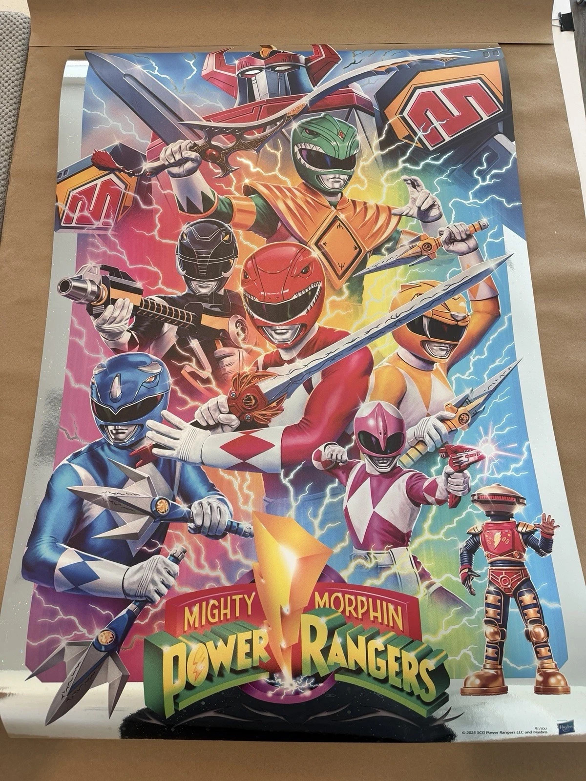 Tom Walker Mighty Morphin Power Rangers Galaxy Foil Variant 24″x36″ Print x/100
