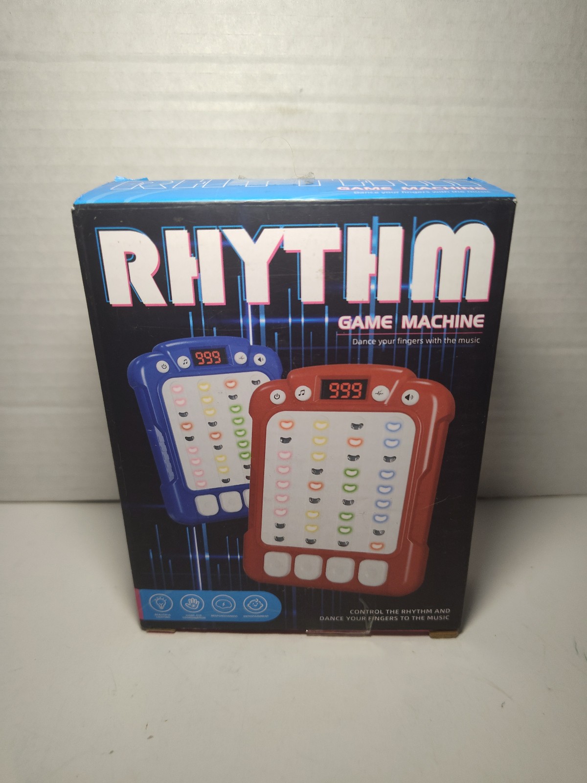 Rhythm LED Music Game Machine Green Drop Press Light Up Reflex Toy