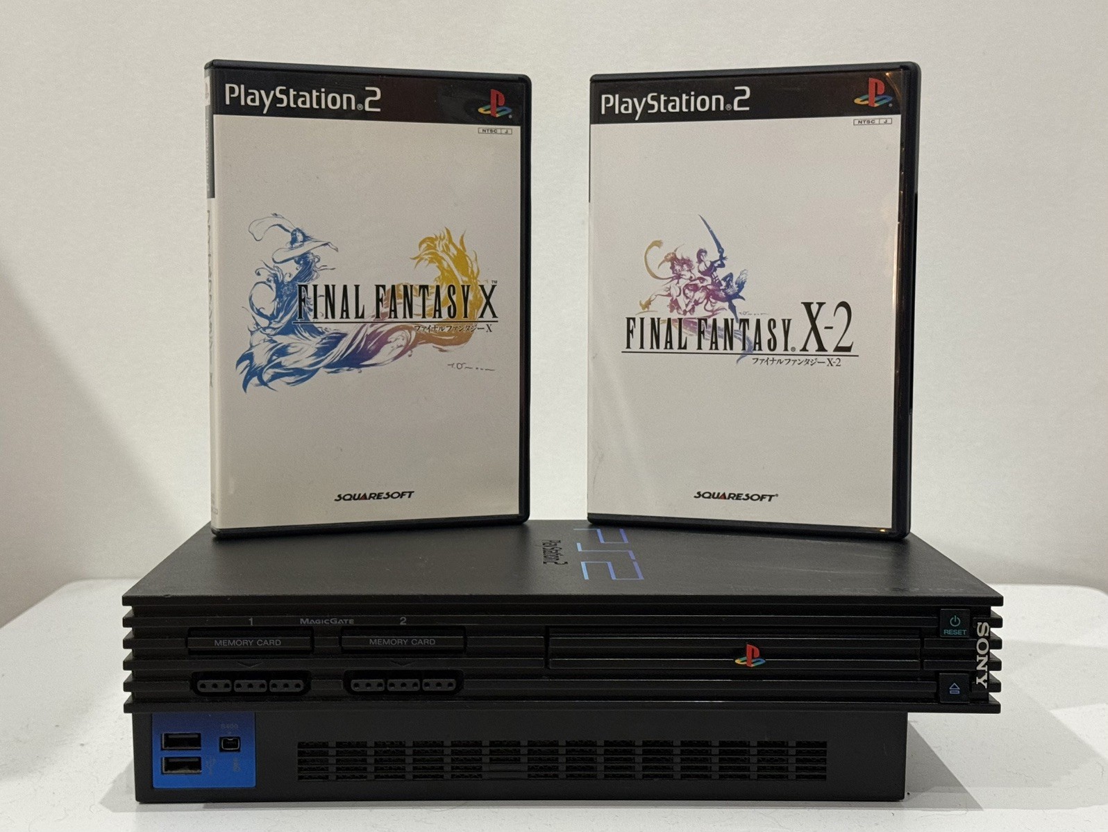 PS2 SCPH-3000 PLUS Final Fantasy X + X-2 (NTSC-J) and Adapters MINT CONDITION
