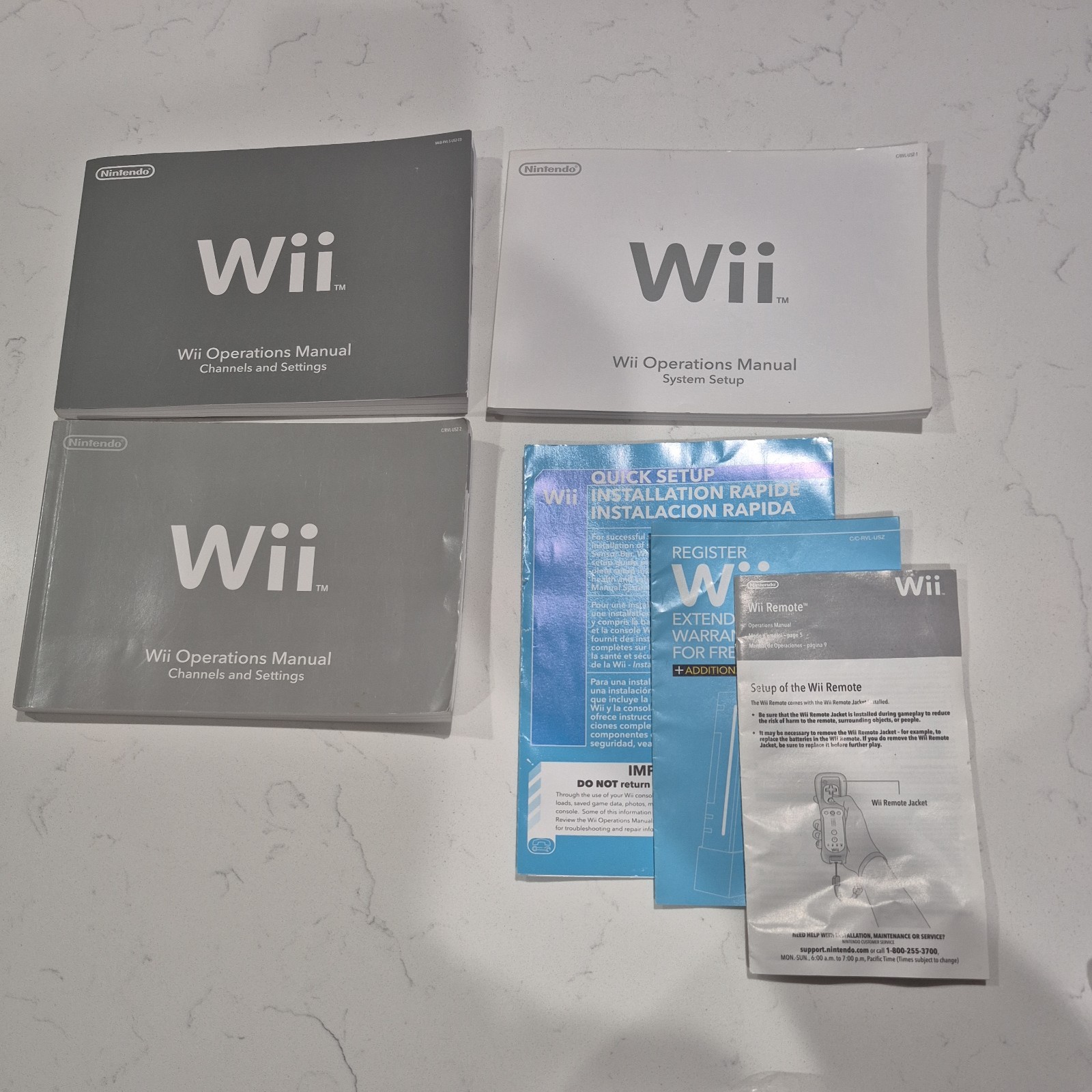 Nintendo Wii Console Bundle with Controllers and Accessories and 5 Games