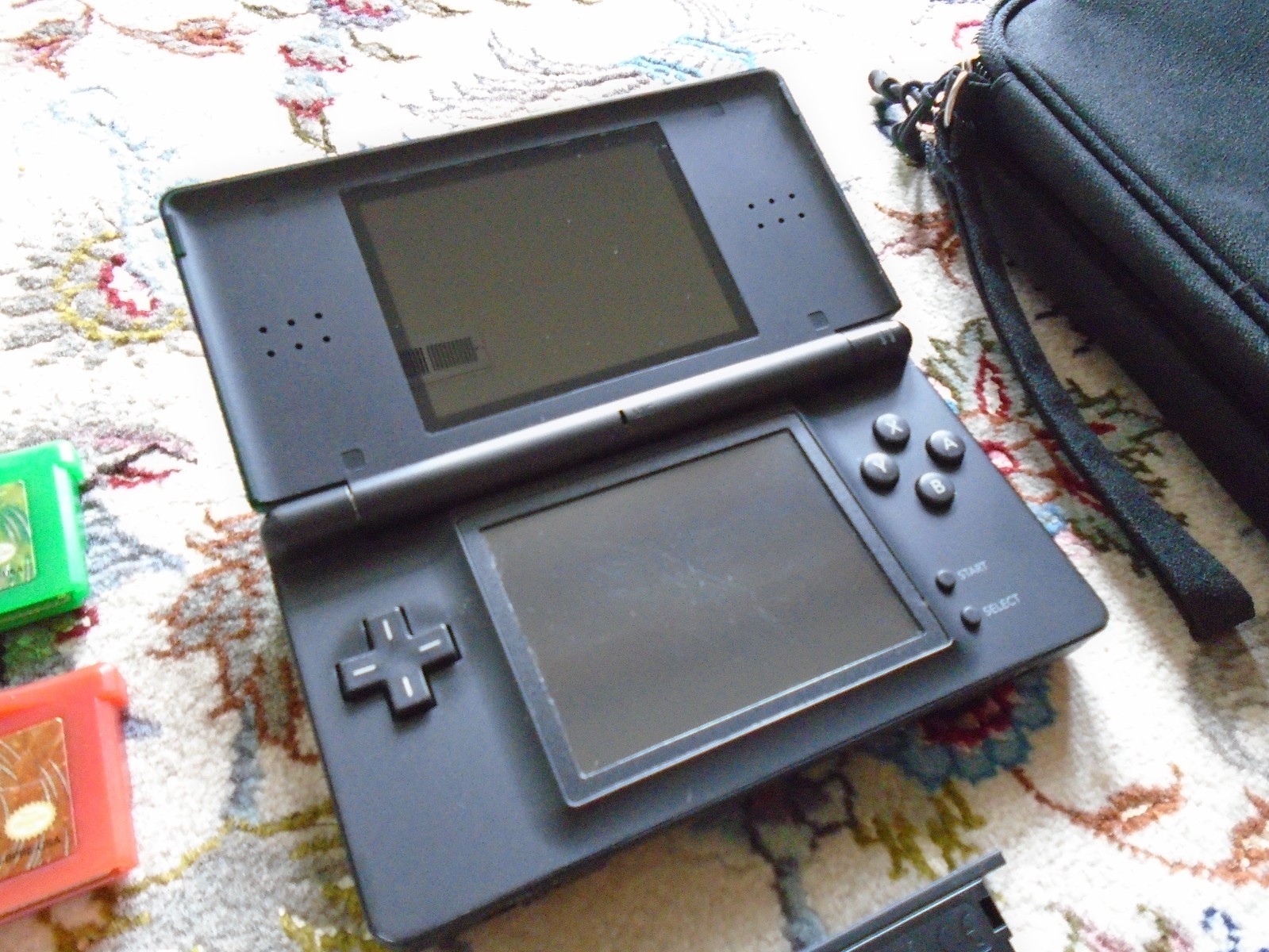Nintendo DS Lite Blue/Black Console USG-001 w/ Pokémon games GBA USA SEE VIDEO!