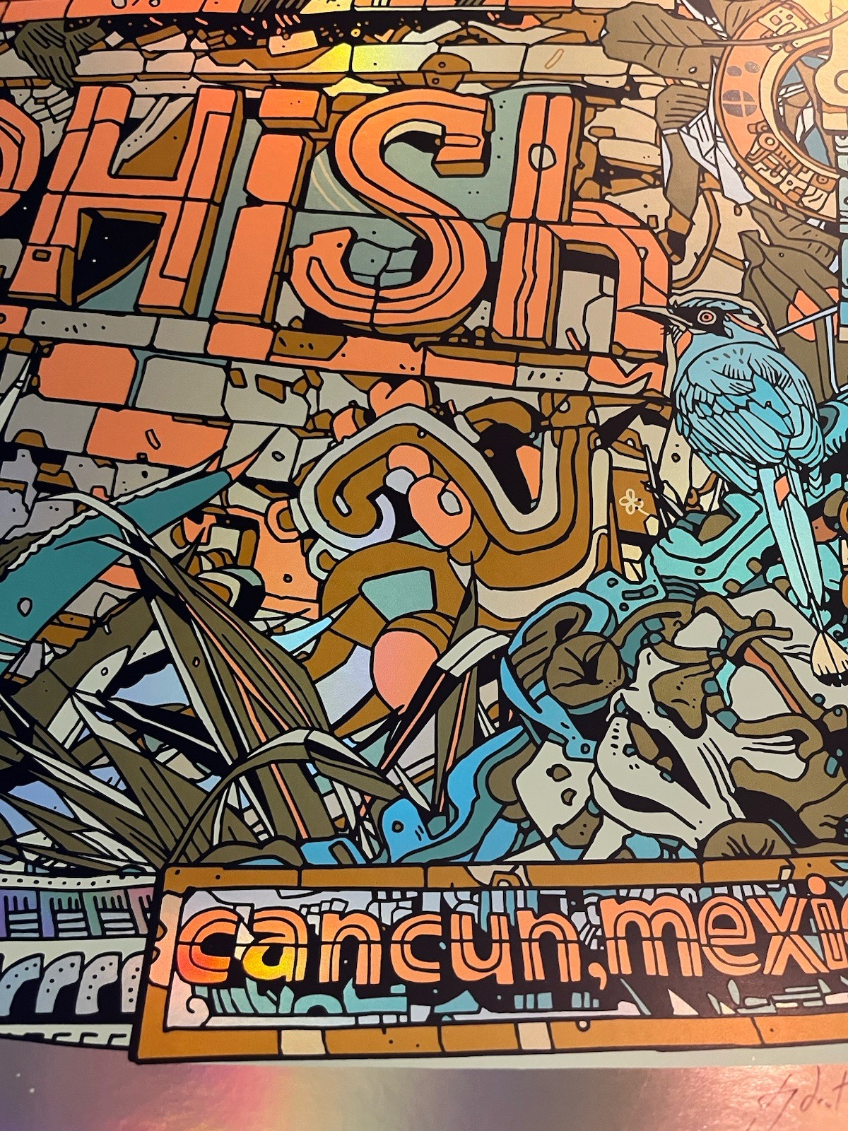 SIGNED Phish Riviera Maya Foil Variant Poster Tyler Stout Cancun Mexico 2026 Art