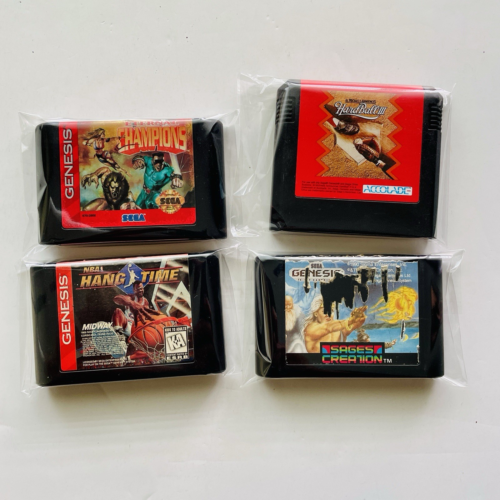 SEGA Genesis Model 1 Console 4 Game Bundle (MK-1601) Cleaned & Tested