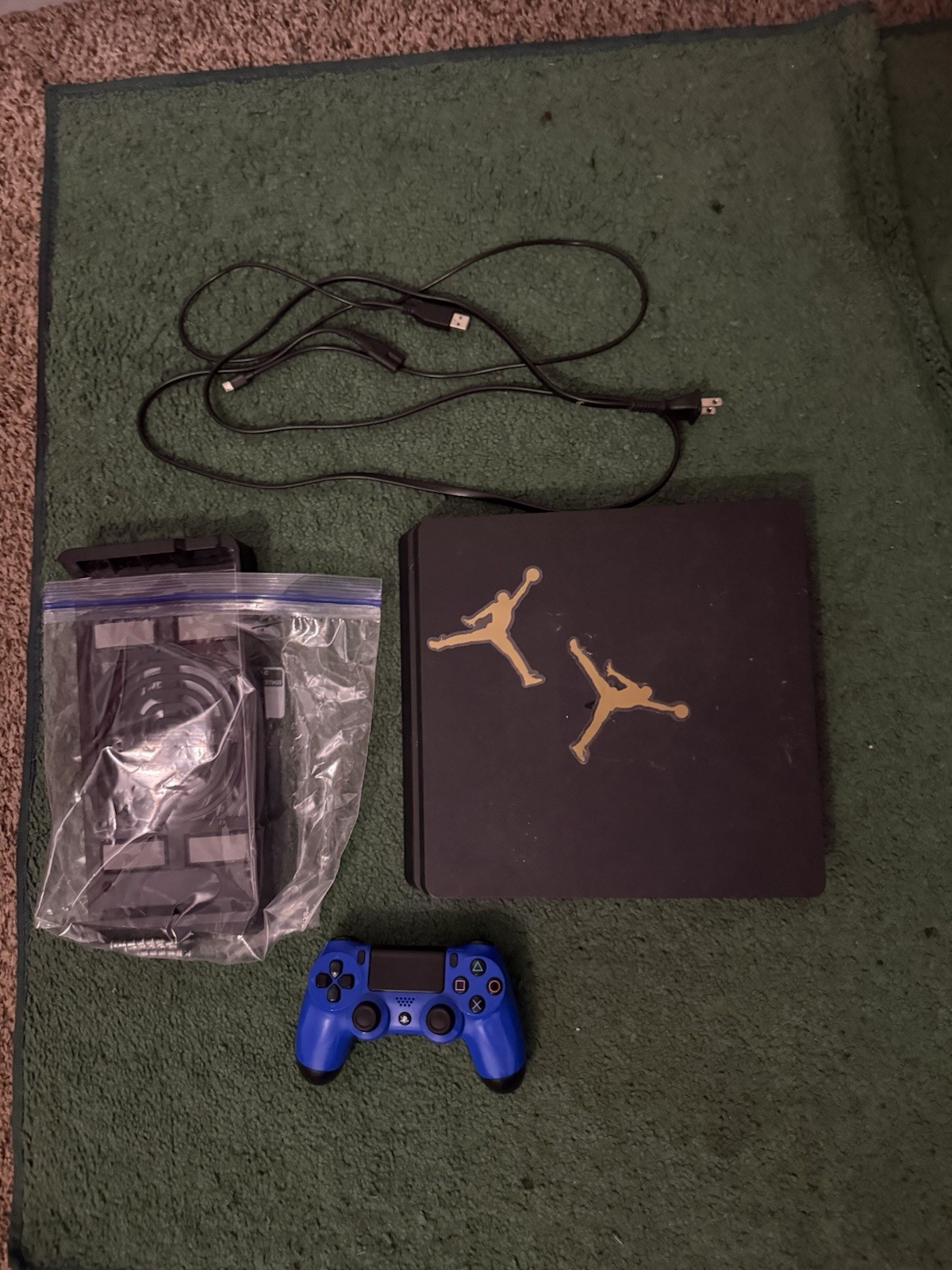 PS4 Slim Console , Controller , and Wall Mount Bundle