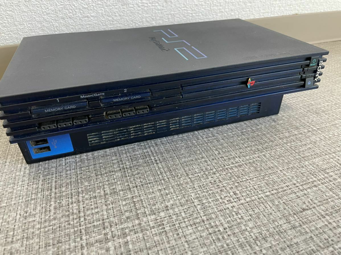 Playstation 2 Midnight Blue BB Pack PS2 SCPH-50000MB/NH Console with cable,contr