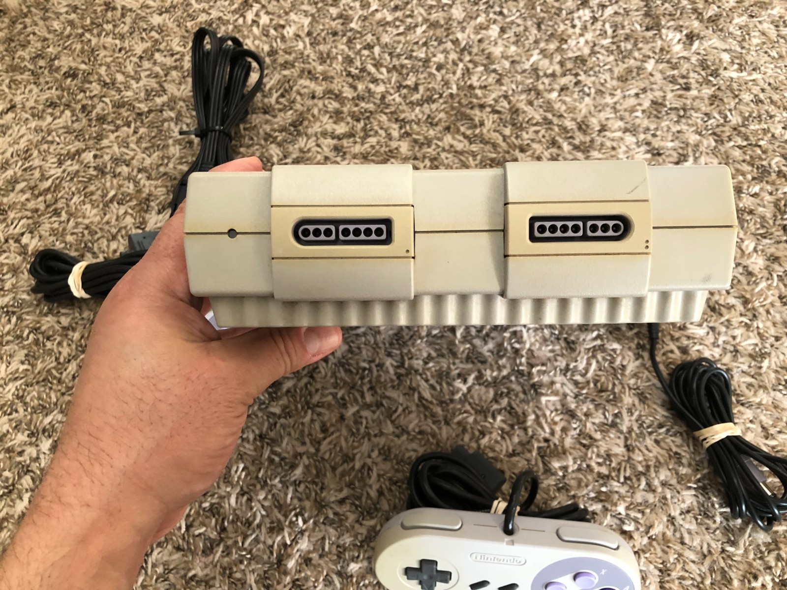 Super Nintendo SNES System Console With 2 Controllers Fully Tested