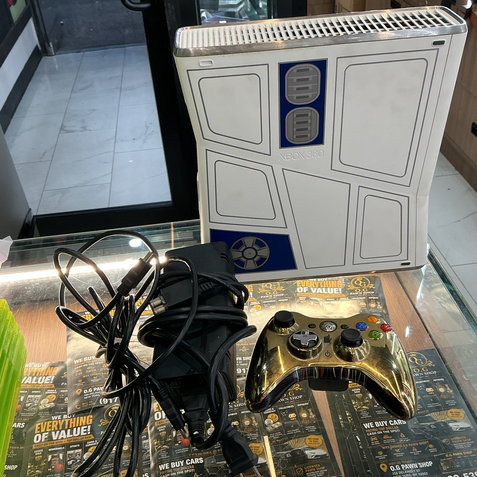 Microsoft Xbox 360 Star Wars R2-D2 Limited Edition 250GB HDMI Gold Ctrl