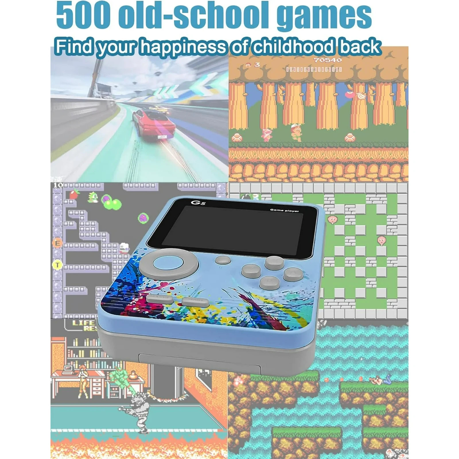 *Random Color* G5 Handheld Game Console 500 Games