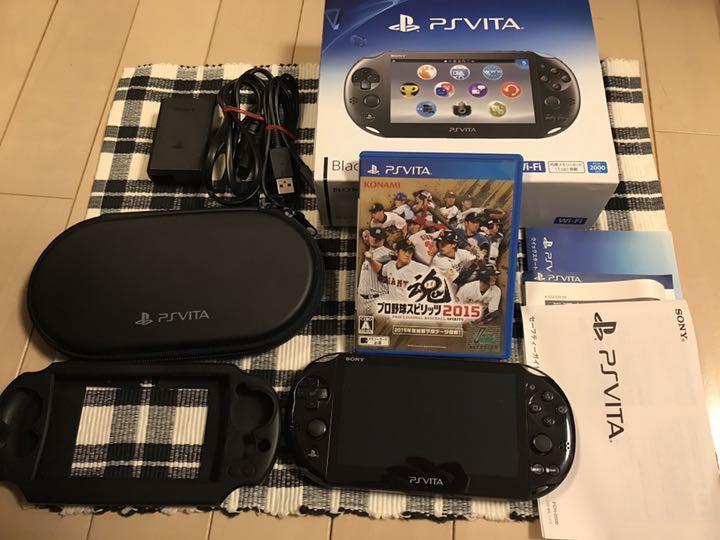 ps playstation vita PCH2000ZA11 black console only From japan W/box charger