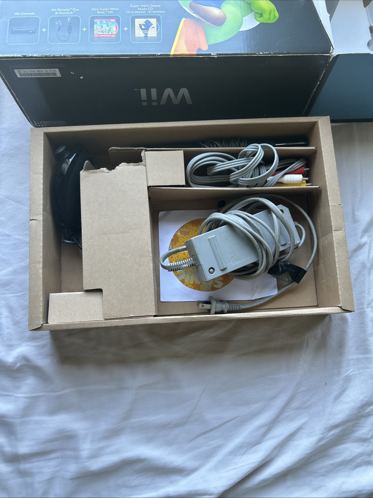 Nintendo Wii Black Console Plus Remote In Box Bundle (No Sports Or Resort Games)