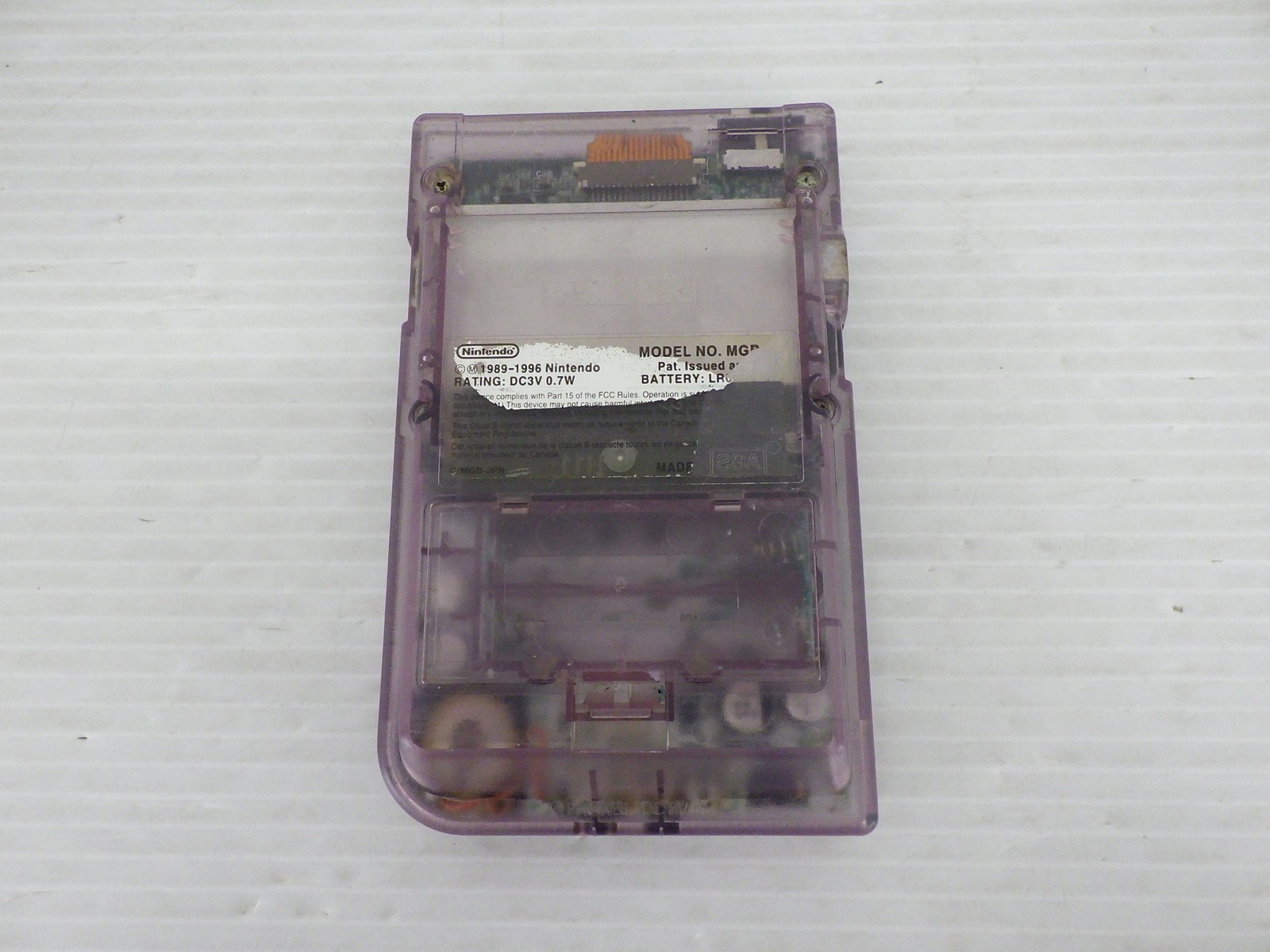 AS IS-Game Boy Pocket Console (MGB-001 / Clear Purple) GameBoy JP 9000025698184