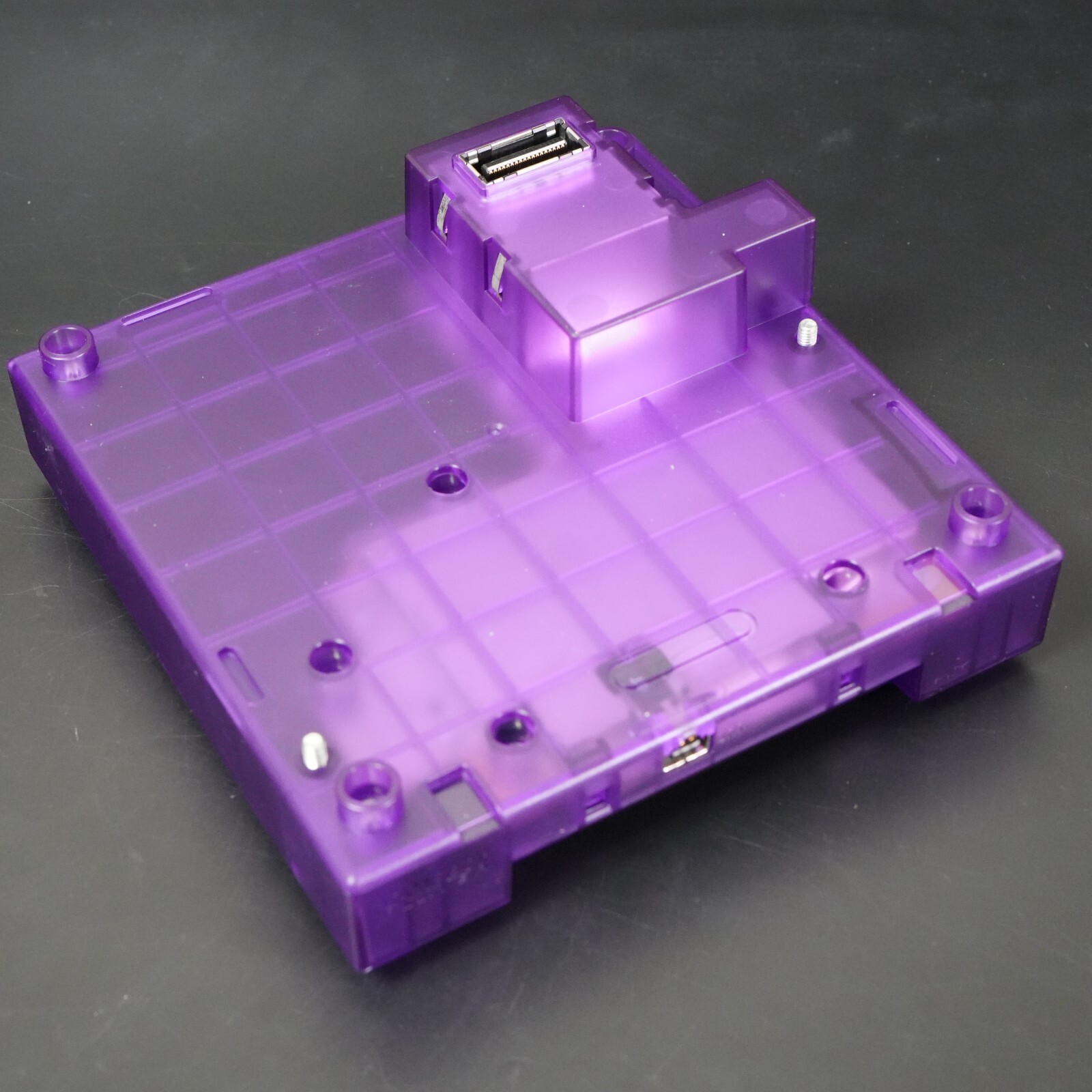 Nintendo GameCube Clear Purple Shell NTSC U-C/J Region Switch Mod w/GB Player