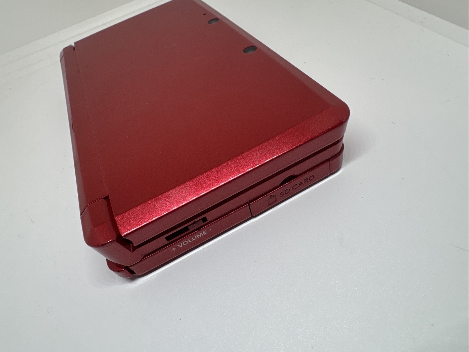 Nintendo 3DS Handheld System Flame Red CTR001 Bundle Charger Game SD Card Clean