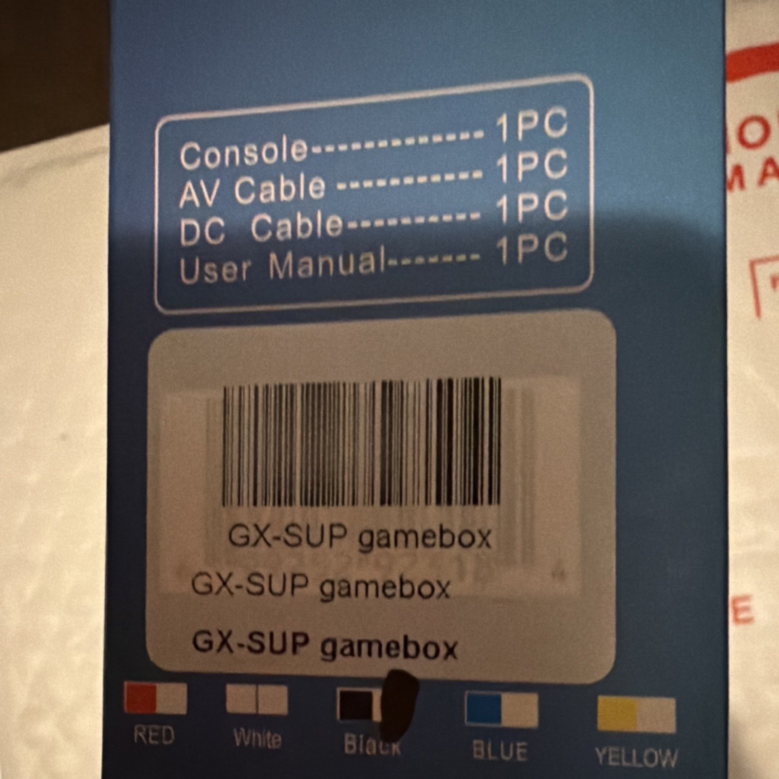 Sup Game Box Plus 400 Handheld System GX-SUP Gamebox Black AV DC Cable
