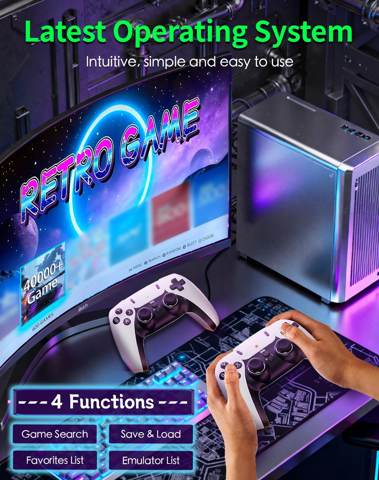 2027 Upgraded Retro Gaming Console Stick Pro, Video Games Stick with 4K HDMI …