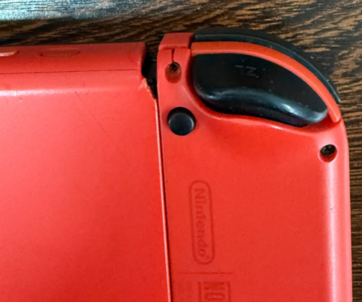 Nintendo Switch OLED – Red Model – Fair Used Cond – Chipped Plastic – Works READ