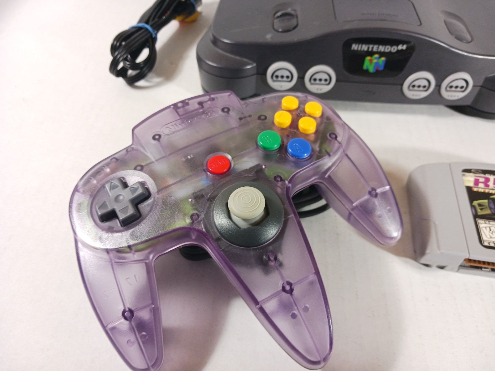 Nintendo 64 Console Bundle Rush Authentic N64 GameCube Style Stick Purple Tested