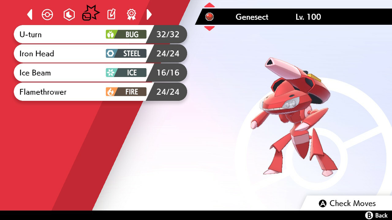 Pokemon Sword & Shield Genesect 6IV 🌟Shiny🌟 & Non Shiny Best EVs & Nature