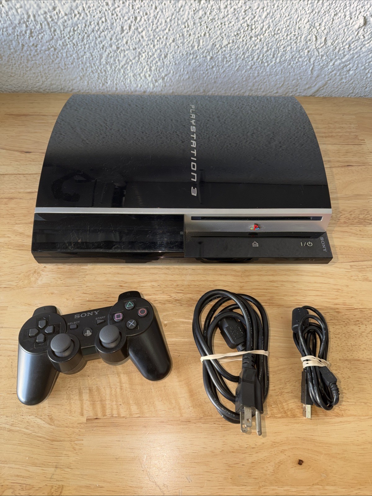 Sony PlayStation 3 80gb CECHL01 PS3 Video game console with controller