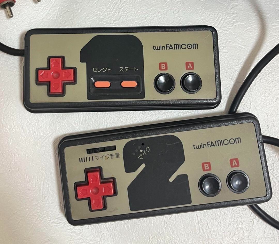 AN-500B Sharp Twin Famicom Console System Black Tested