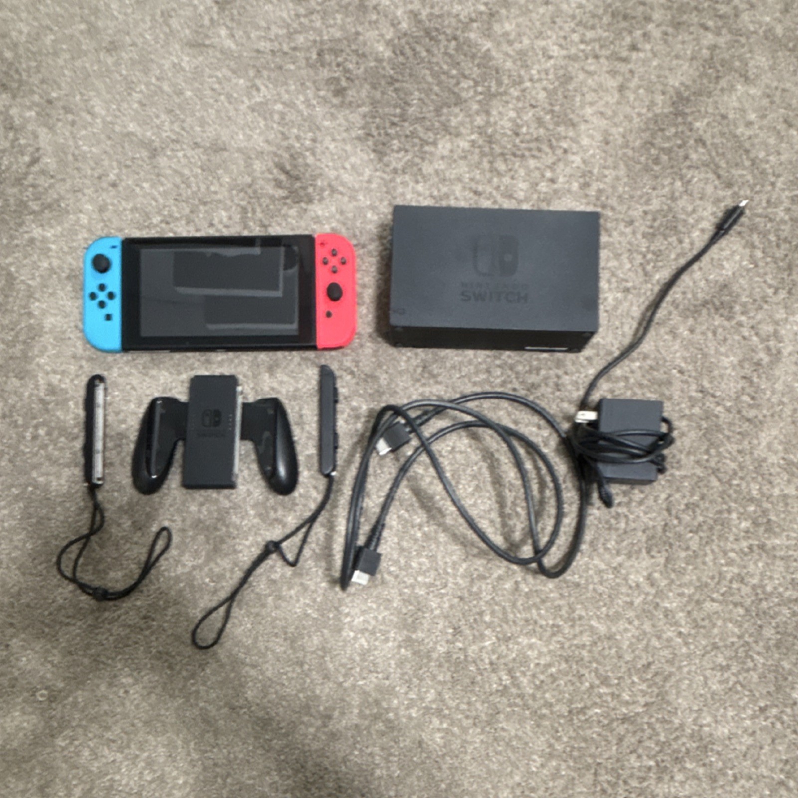 Nintendo Switch Console Black/Red/Blue with Joy-Con Controllers and Dock