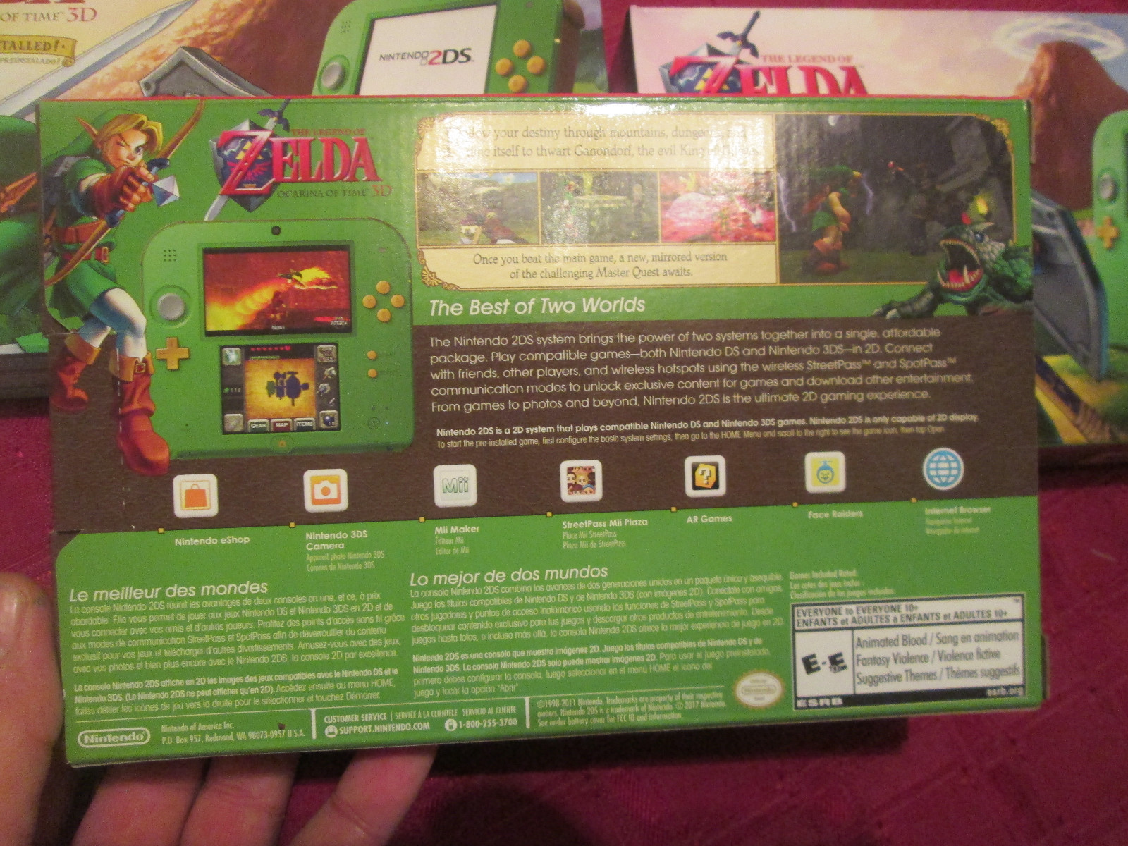Nintendo 2DS CONSOLE Link Edition The Legend of Zelda Ocarina Time 3D NEW