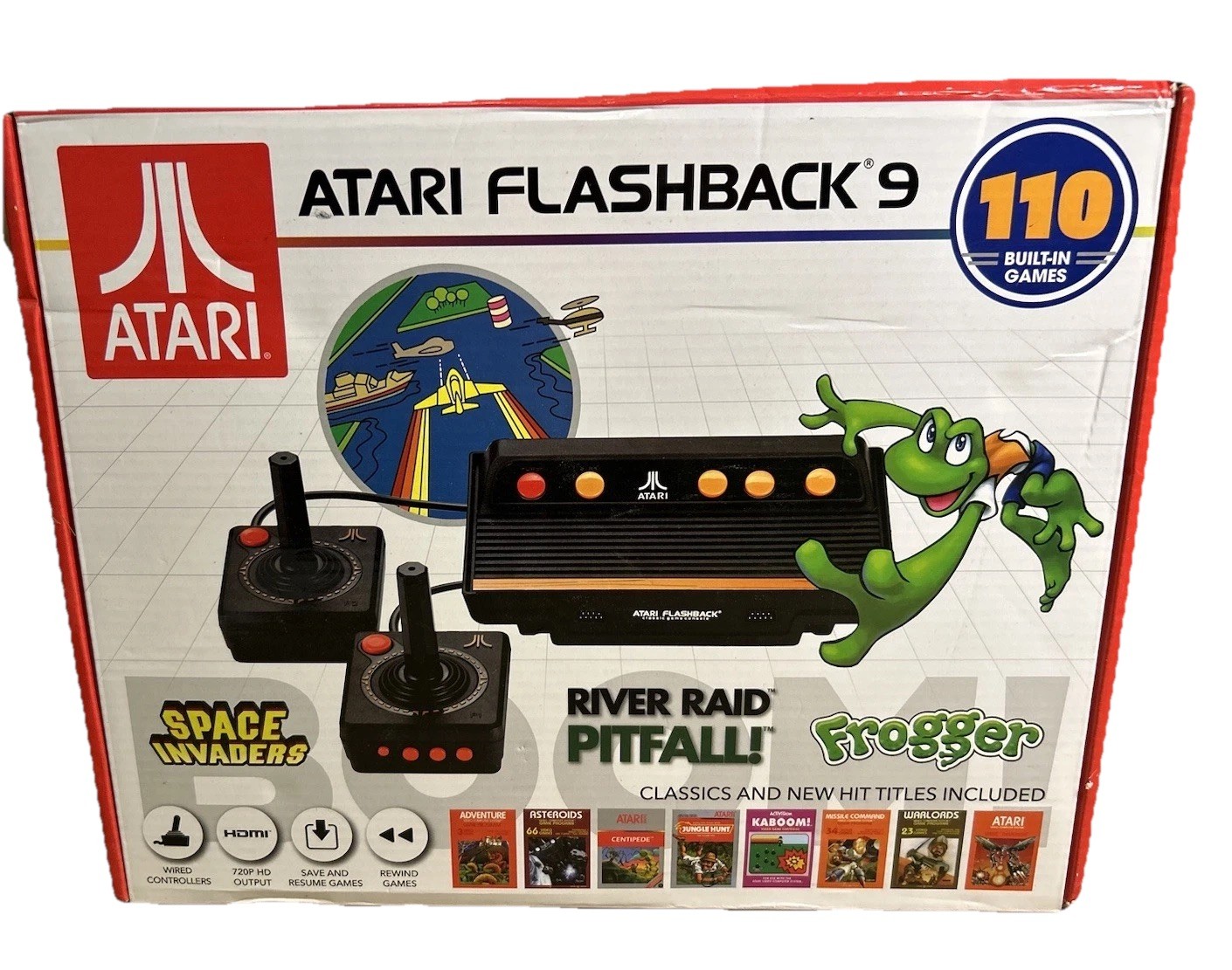 Atari Flashback 9 Retro Console 110 Built-in Games 2 Controllers Frogger