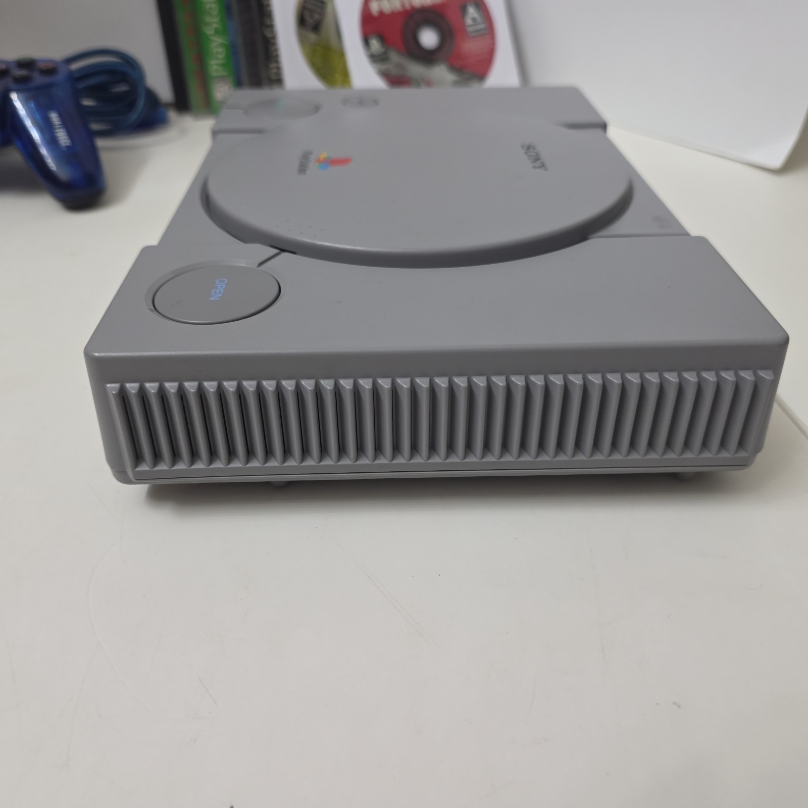 Sony Playstation 1 PS1 Console Bundle 8 Games, Remote, Power + AV Tested