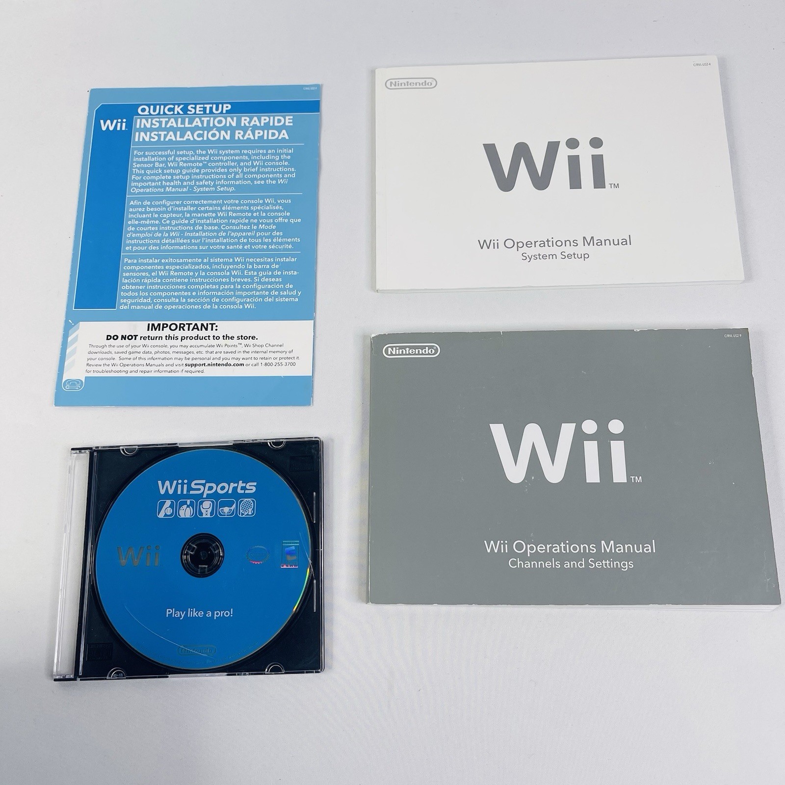 Nintendo Wii Console Complete In Box with Wii Sports Bundle – White Tested