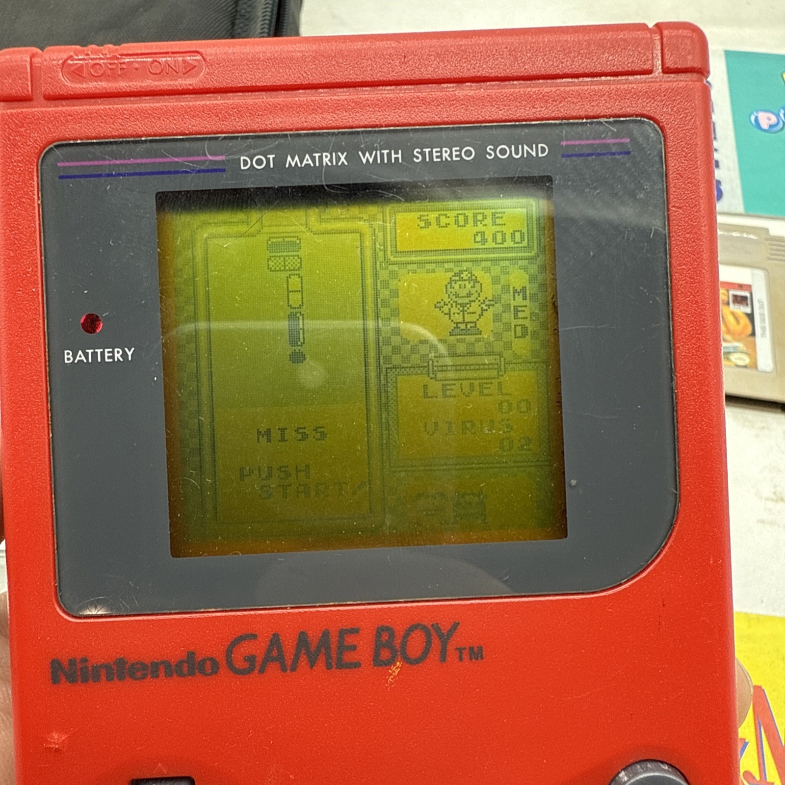 Lot Bundle Nintendo Game Boy Red Handheld System Original Mario Kirby Tetris +++