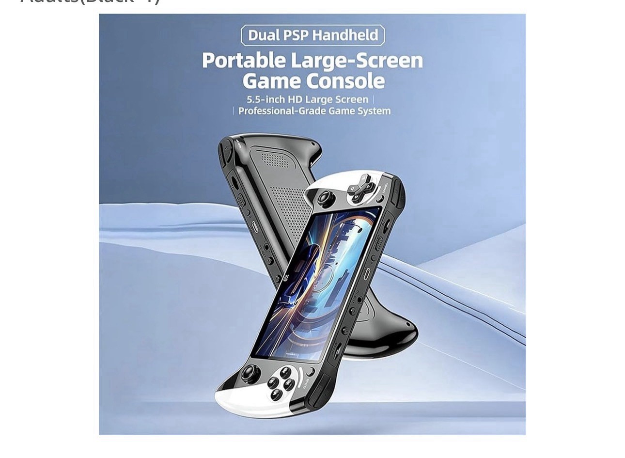 X9 Handheld Game Console 5.5″ Screen Black/White USB-C Wi-Fi 720p Region Free