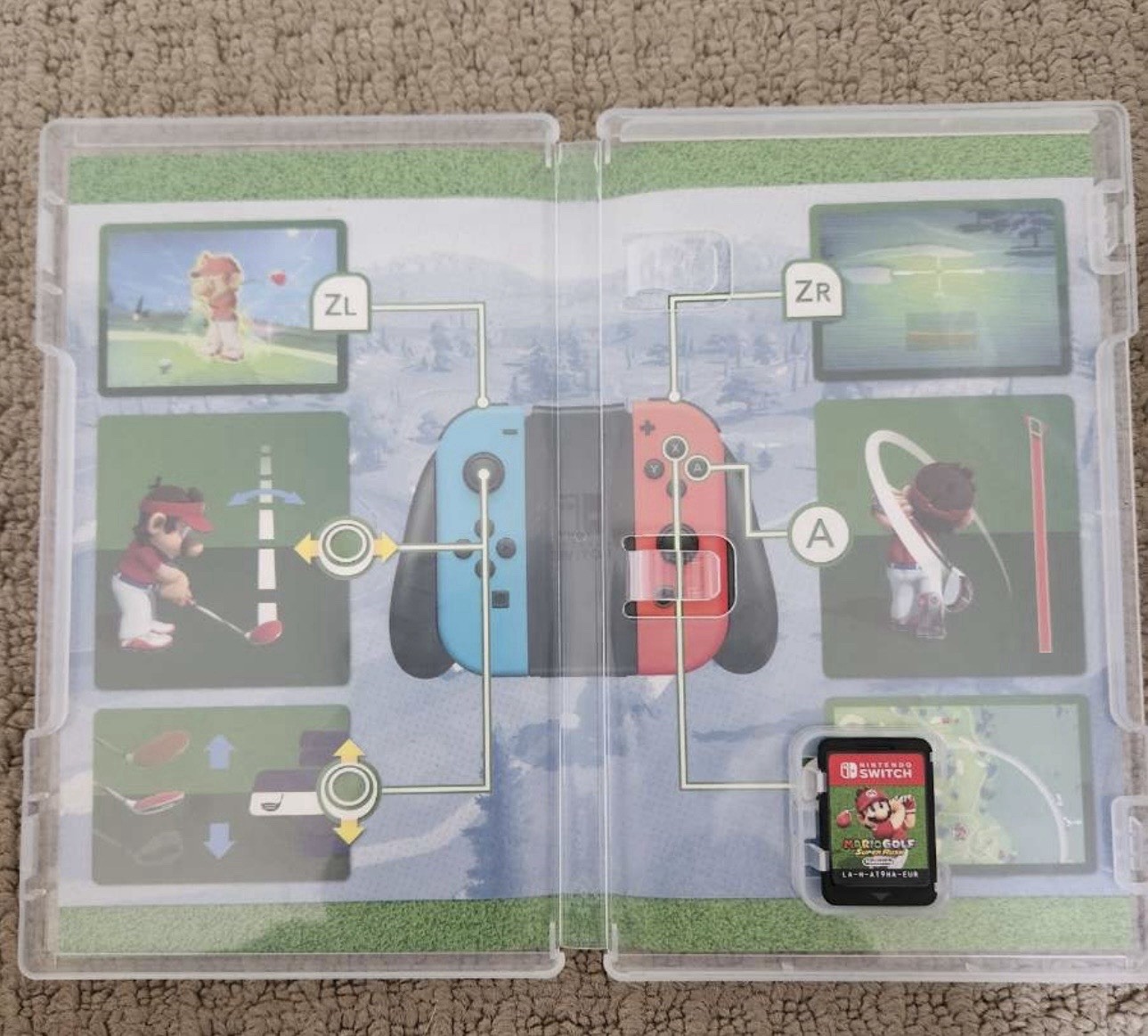 Nintendo Switch, Box, Controller With 3 Games – Mario Golf, Splatoon 3, Pokémon