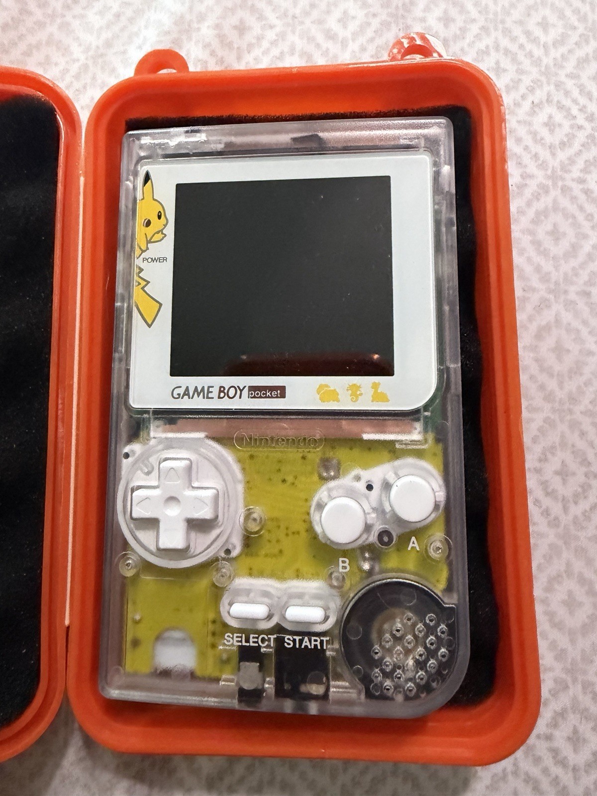 GameBoy Pocket Console Custom IPS Screen W/Rare Yellow/Green Silk Screen Board
