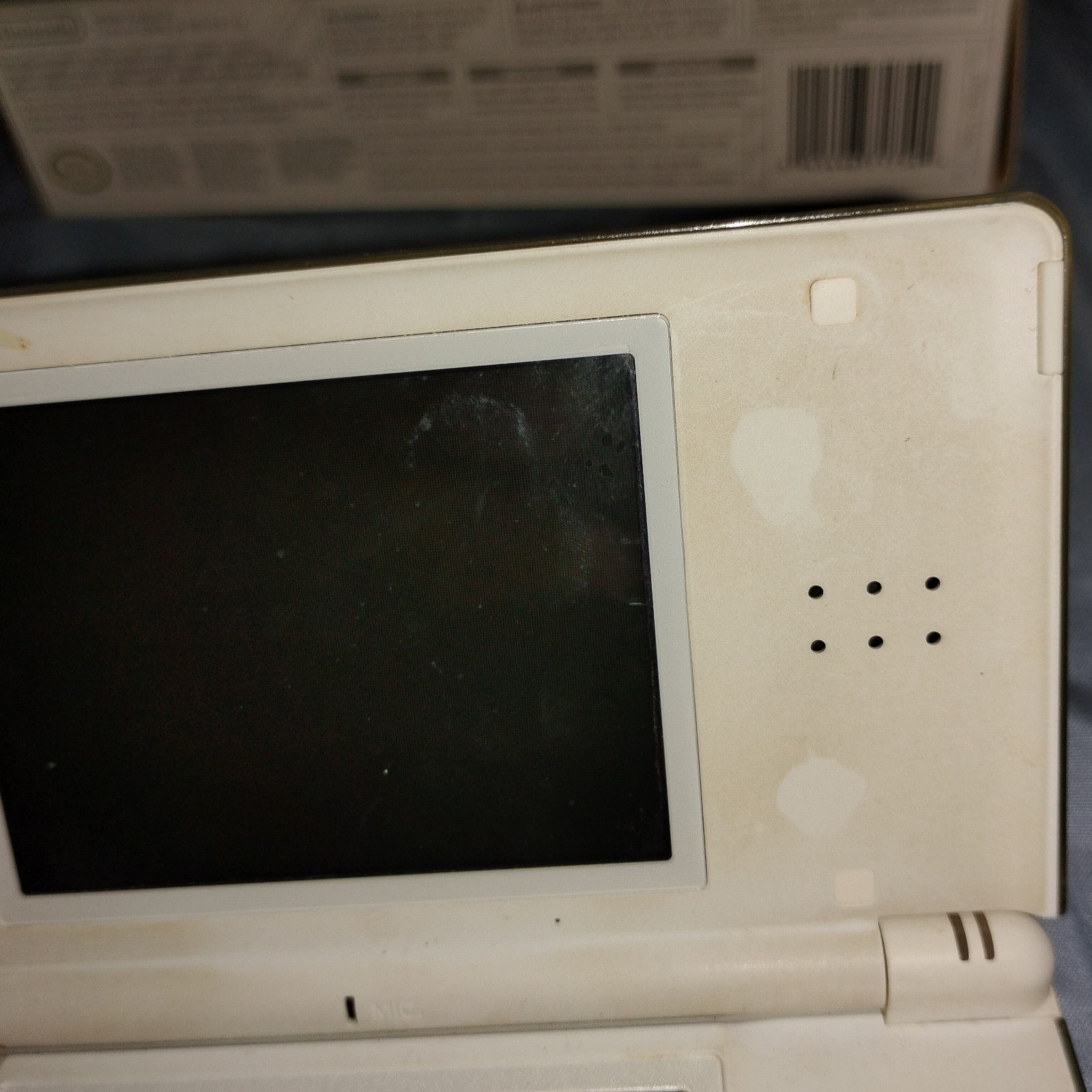 Nintendo DS Lite Console White Working With Box And Instruction Manual NDS