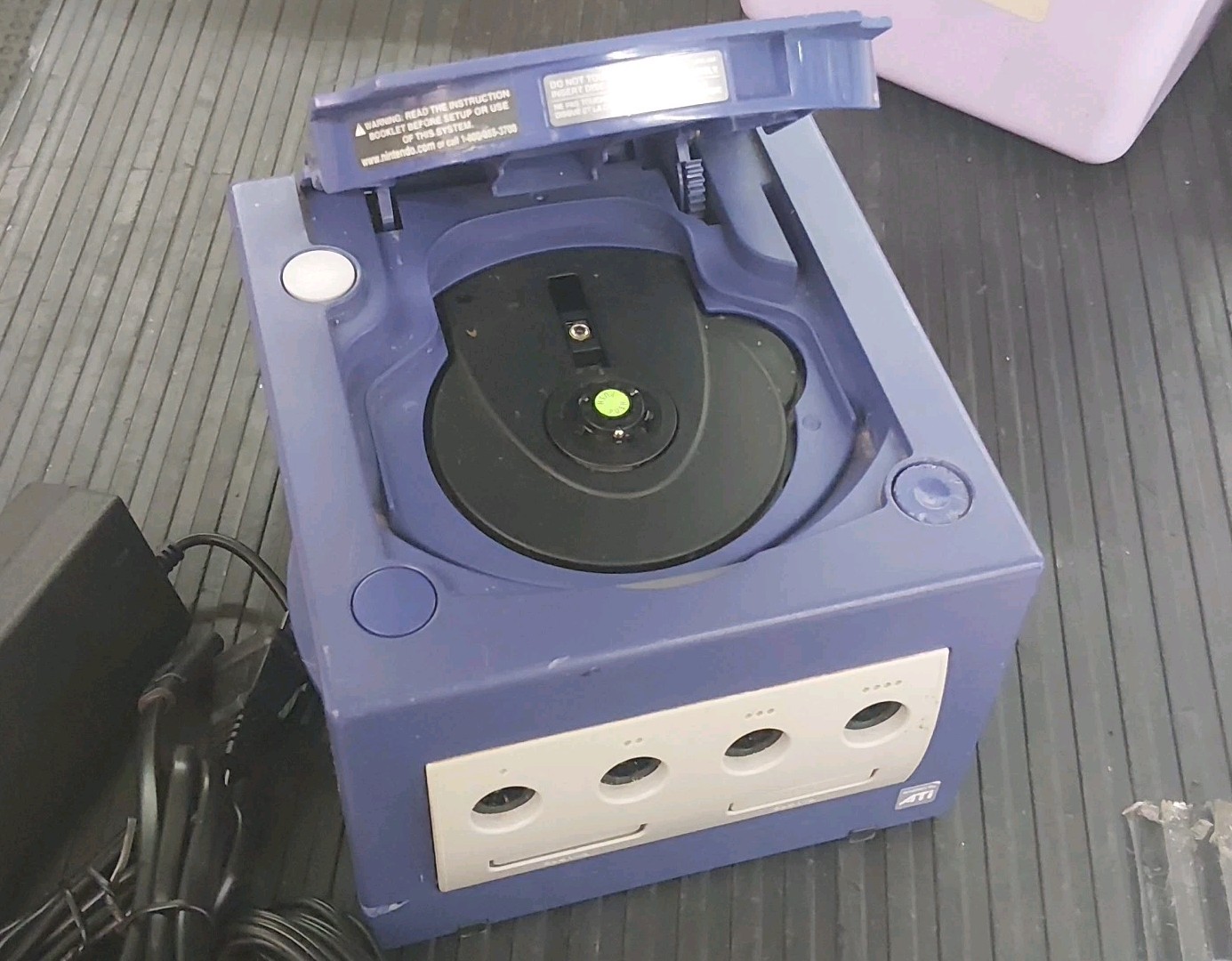 Nintendo GameCube DOL-001 Gaming System – Indigo – With Controller And Cords