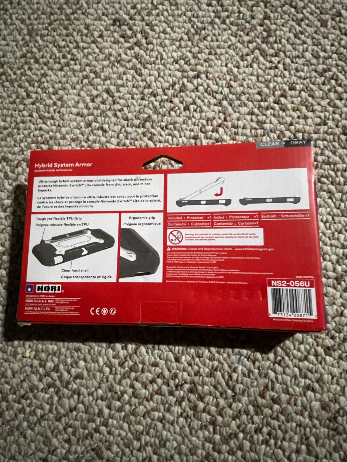 nintendo switch lite hybrid system armor, good condition