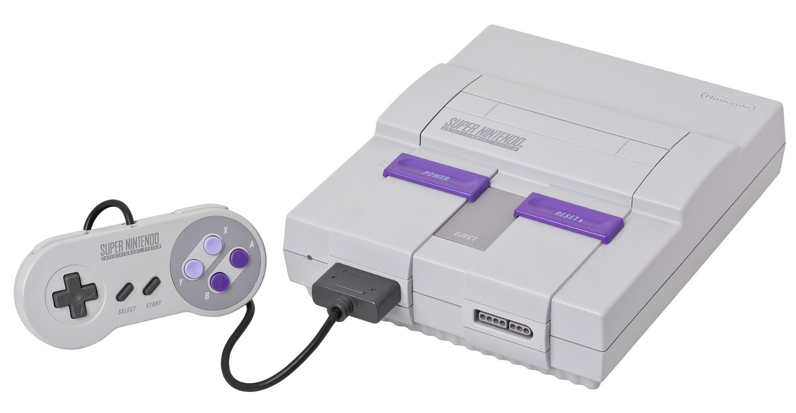 Super Nintendo SNES Game Console Bundle with 1 OEM Controller Tested & Works!