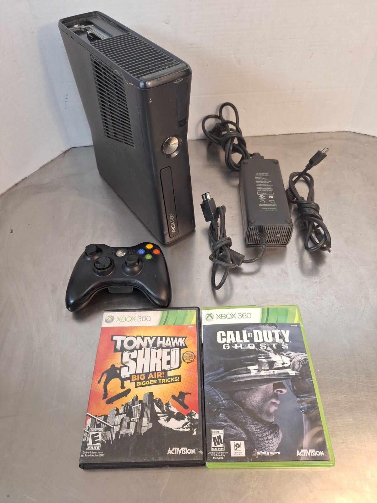Microsoft Xbox 360 S Slim Console 1439 250GB Bundle W/Controller, HDMI, 2 Games