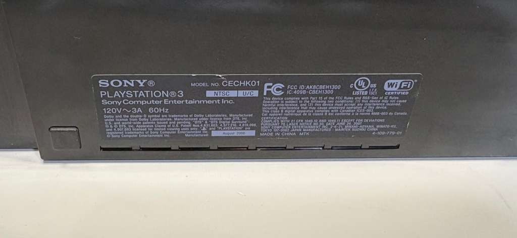 Sony PlayStation 3 Fat CECHK01: console, controller, power/AV cords and games