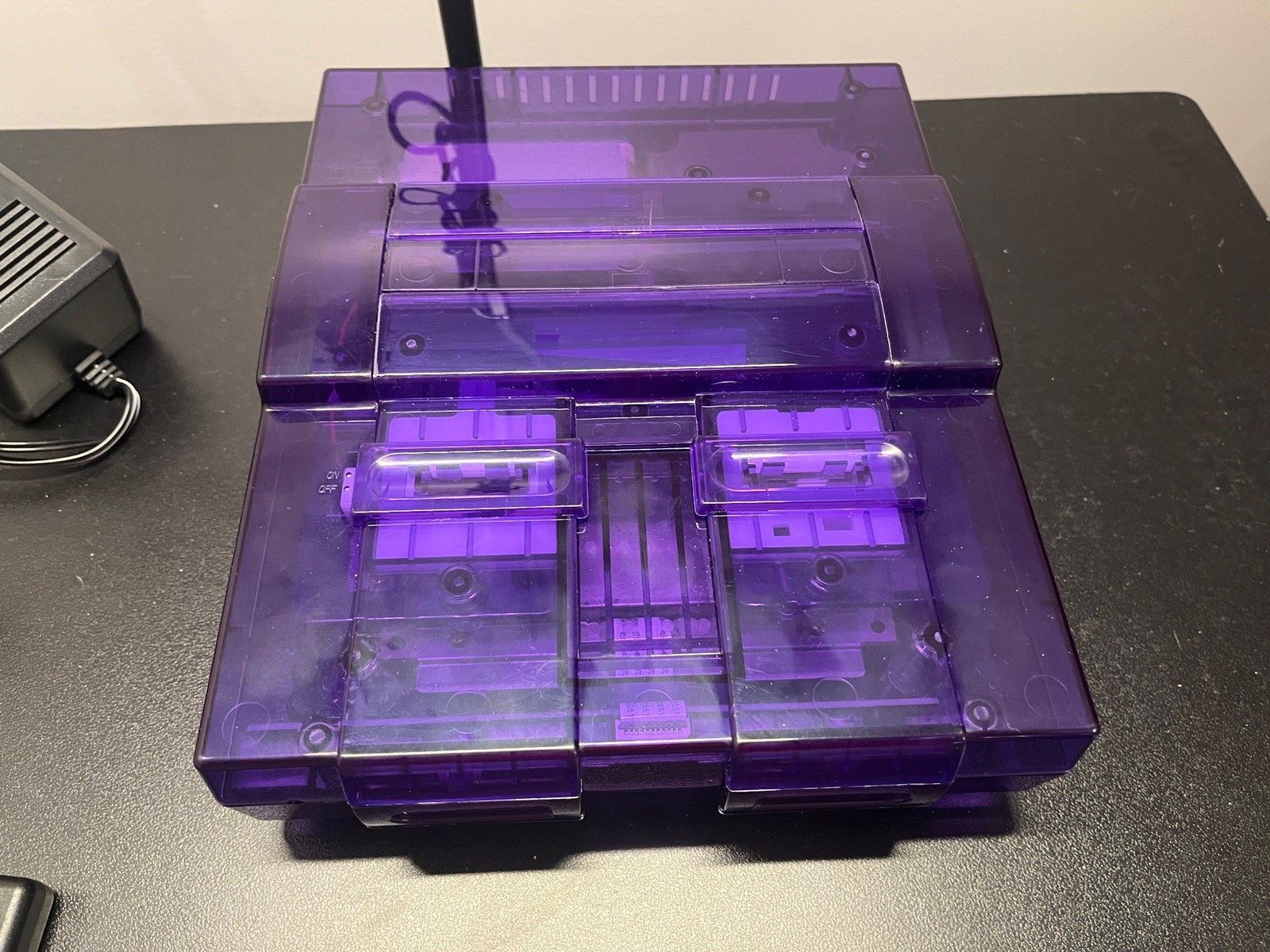 Custom Atomic Purple Super Nintendo Bundle With Donkey Kong Country