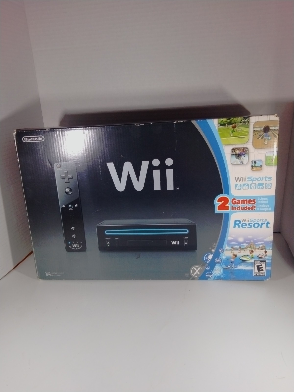 Nintendo Wii Black Console Plus Remote In Box Bundle (No Sports Or Resort Games)