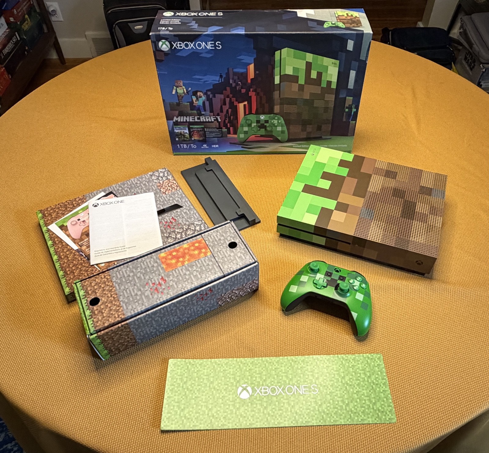 MICROSOFT XBOX ONE S MINECRAFT LIMITED EDITION 1TB GAME CONSOLE BUNDLE! RARE!